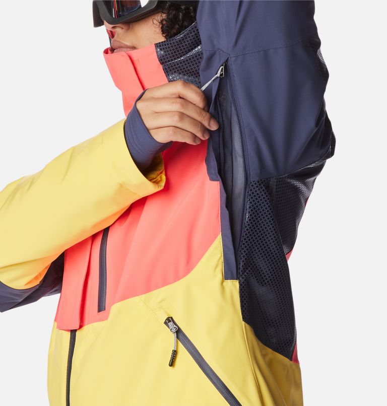 Veste de Ski Imperméable Snow Slab Blackdot Femme, Color: Neon Sunrise, Sun Glow, Nocturnal, image 8