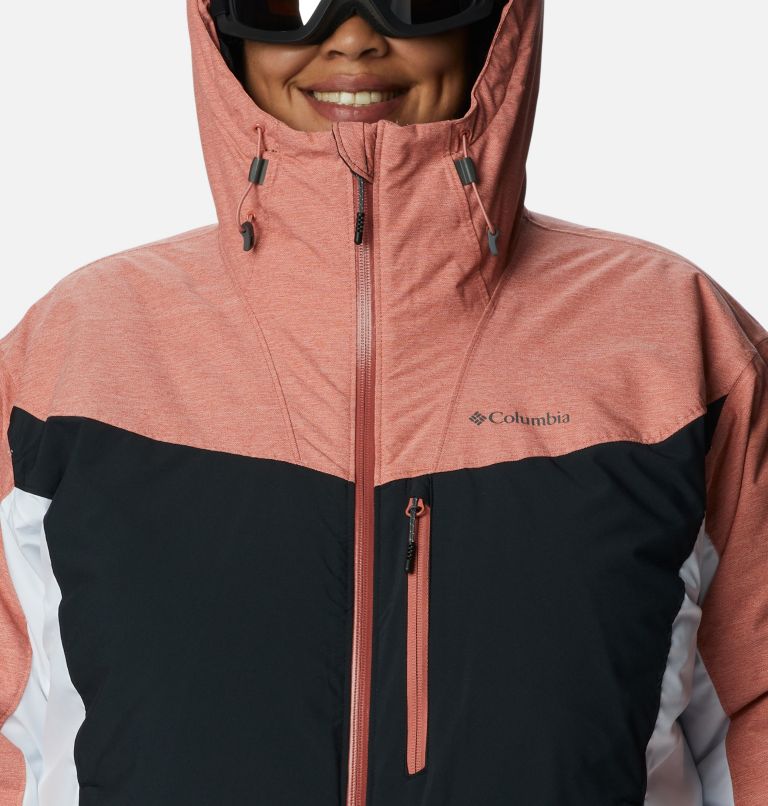Women's Sweet Shredder Insulated Jacket - Plus Size, Color: Black, White, Dark Coral, image 4