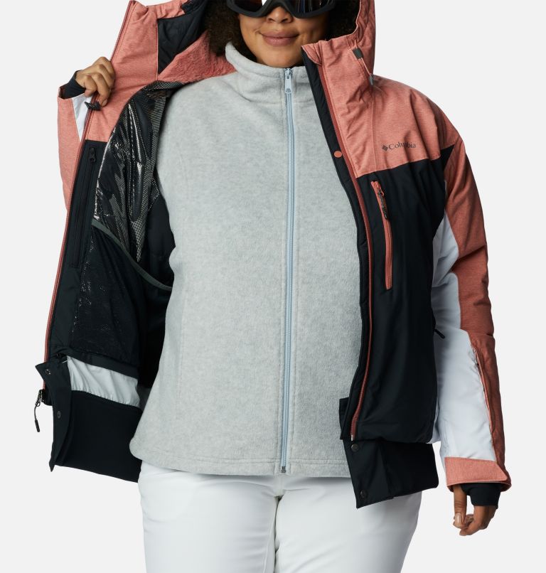 Thumbnail: Women's Sweet Shredder Insulated Jacket - Plus Size, Color: Black, White, Dark Coral, image 5