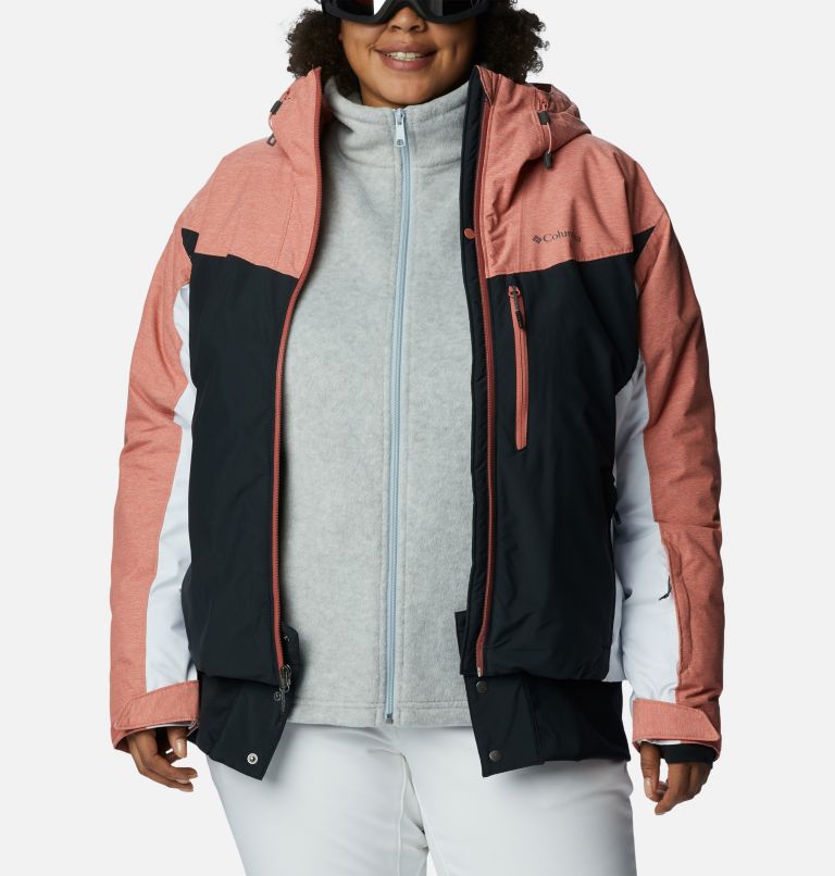 Thumbnail: Women's Sweet Shredder Insulated Jacket - Plus Size, Color: Black, White, Dark Coral, image 9