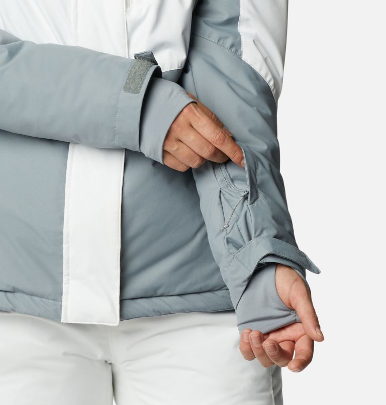Thumbnail: Women's Rosie Run Insulated Jacket, Color: White, Tradewinds Grey, image 7