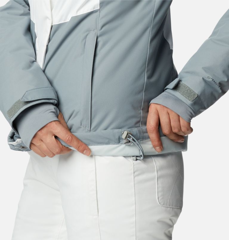 Thumbnail: Women's Rosie Run Insulated Jacket, Color: White, Tradewinds Grey, image 8