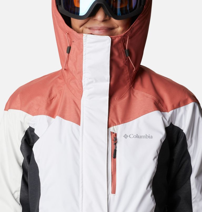 Thumbnail: Women's Rosie Run Insulated Jacket, Color: White, Dk Coral Heather, Shark Heather, image 4