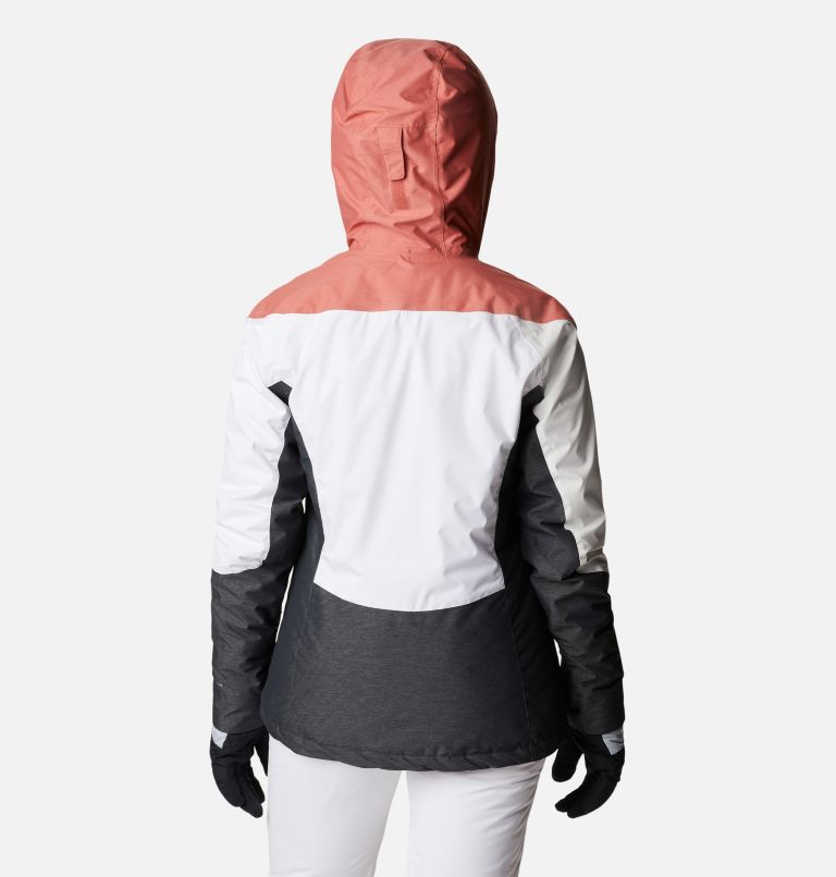 Thumbnail: Women's Rosie Run Insulated Jacket, Color: White, Dk Coral Heather, Shark Heather, image 2
