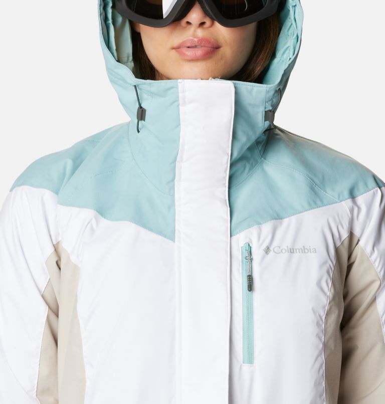  Chaqueta de esquí impermeable para mujer, con capucha