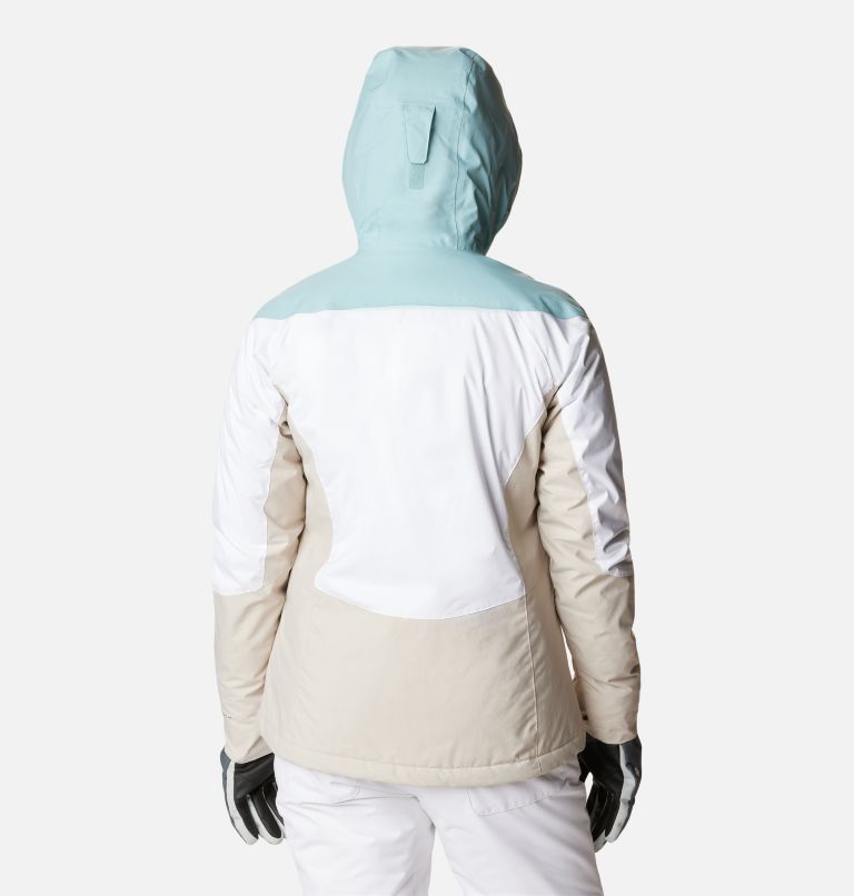 Thumbnail: Women's Rosie Run Insulated Jacket, Color: White, Aqua Haze, Dark Stone, image 2