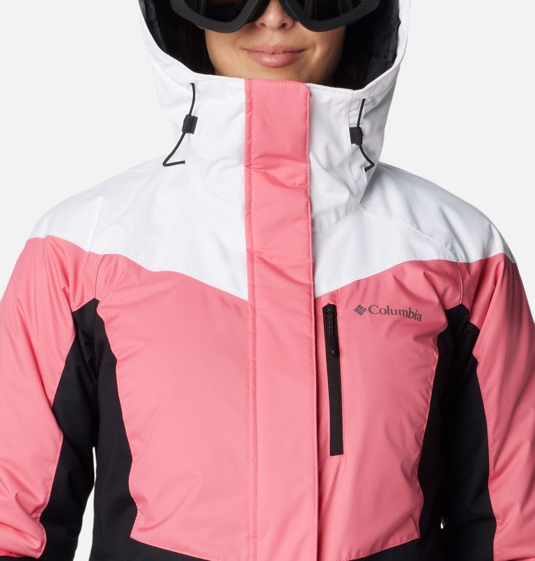 Rosie Run Insulated Jacket, Color: Camellia Rose, White, Black, image 4