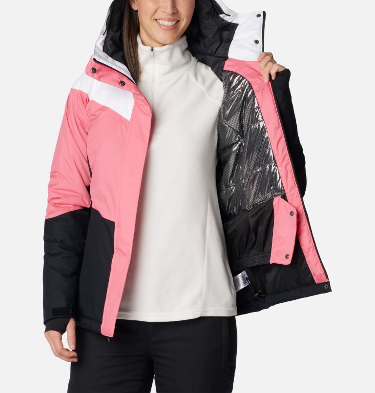 Rosie Run Insulated Jacket, Color: Camellia Rose, White, Black, image 5