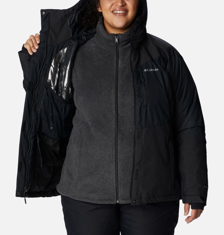 Rosie Run Insulated Jacket | 010 | 1X, Color: Black, Black Heather, image 5