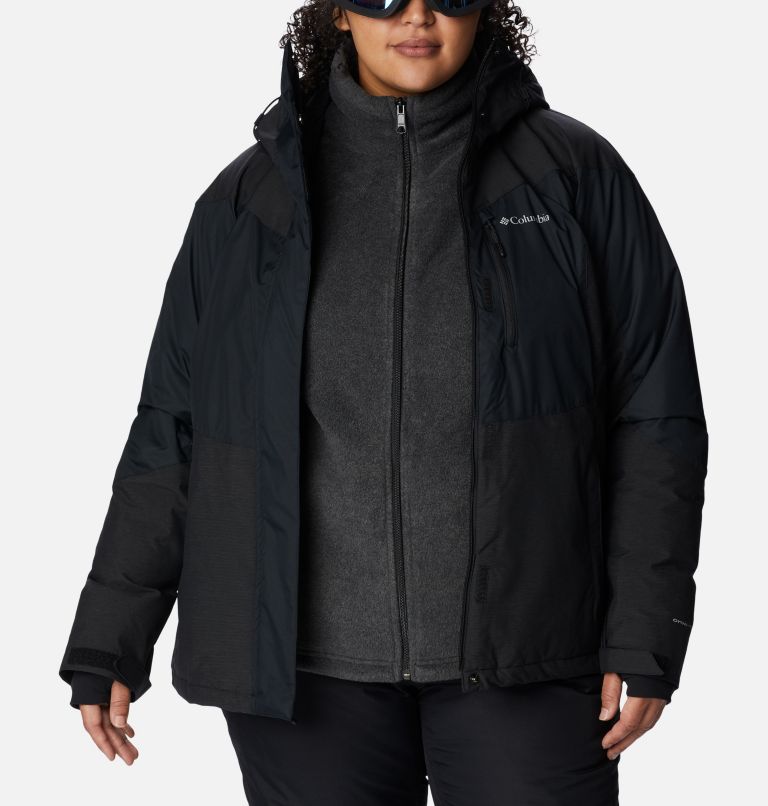 Rosie Run Insulated Jacket | 010 | 1X, Color: Black, Black Heather, image 10