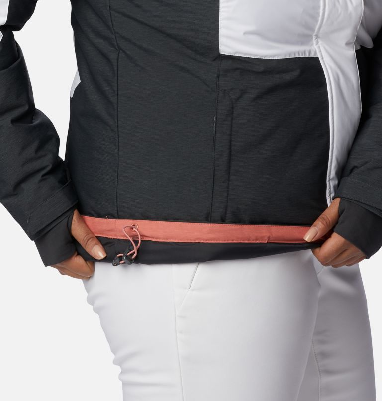 Women's Rosie Run Insulated Jacket - Plus Size, Color: White, Dk Coral Heather, Shark Heather, image 8