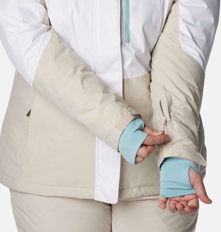 Rosie Run Insulated Jacket | 102 | 2X, Color: White, Aqua Haze, Dark Stone, image 8
