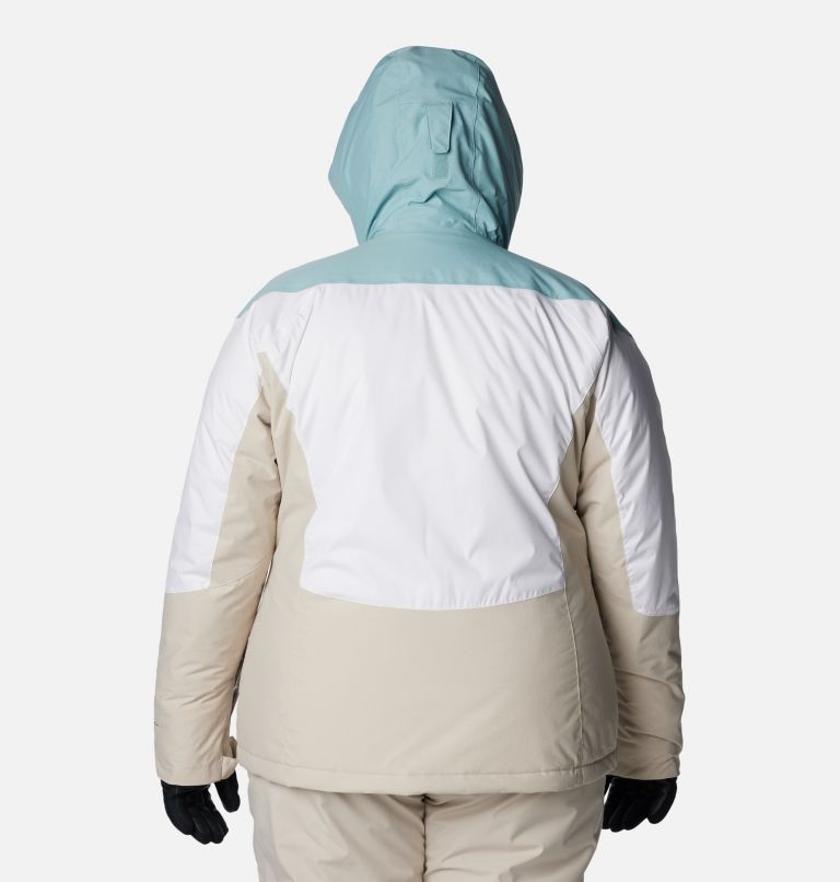 Rosie Run Insulated Jacket | 102 | 2X, Color: White, Aqua Haze, Dark Stone, image 2