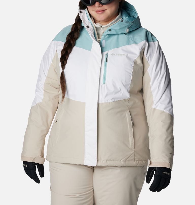 Thumbnail: Women's Rosie Run Insulated Jacket - Plus Size, Color: White, Aqua Haze, Dark Stone, image 1