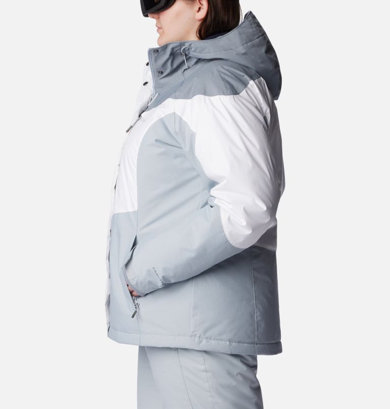 Women's Rosie Run Insulated Jacket - Plus Size, Color: White, Tradewinds Grey, Cirrus Grey, image 3