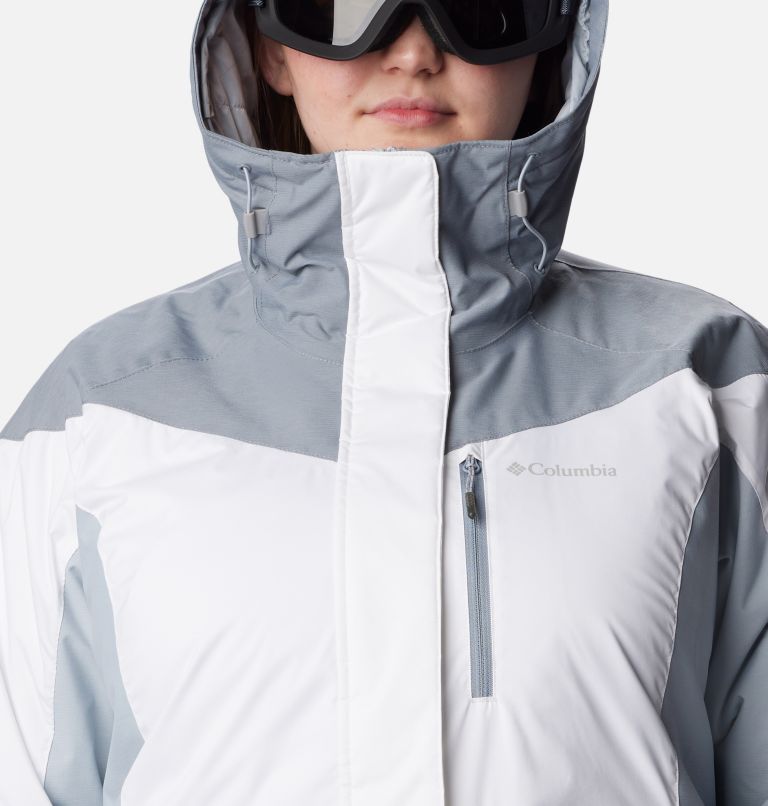Thumbnail: Women's Rosie Run Insulated Jacket - Plus Size, Color: White, Tradewinds Grey, Cirrus Grey, image 4