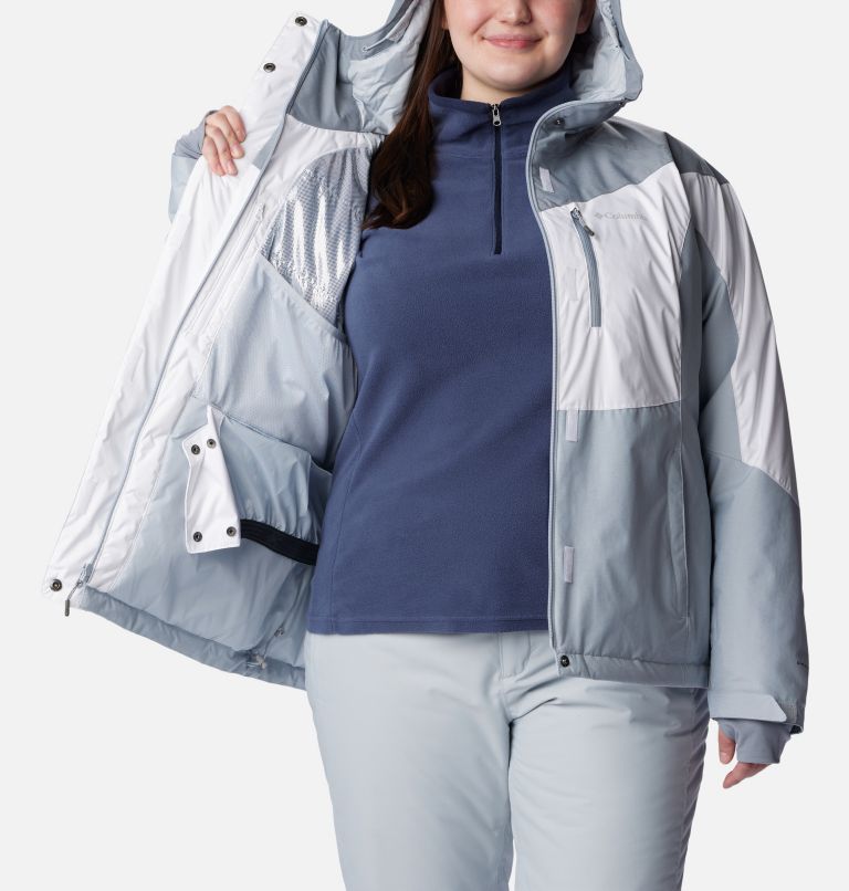 Women's Rosie Run Insulated Jacket - Plus Size, Color: White, Tradewinds Grey, Cirrus Grey, image 5