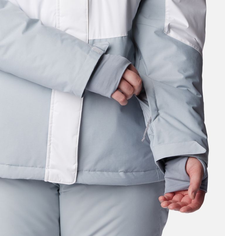 Thumbnail: Women's Rosie Run Insulated Jacket - Plus Size, Color: White, Tradewinds Grey, Cirrus Grey, image 7