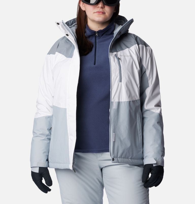 Women's Rosie Run Insulated Jacket - Plus Size, Color: White, Tradewinds Grey, Cirrus Grey, image 8