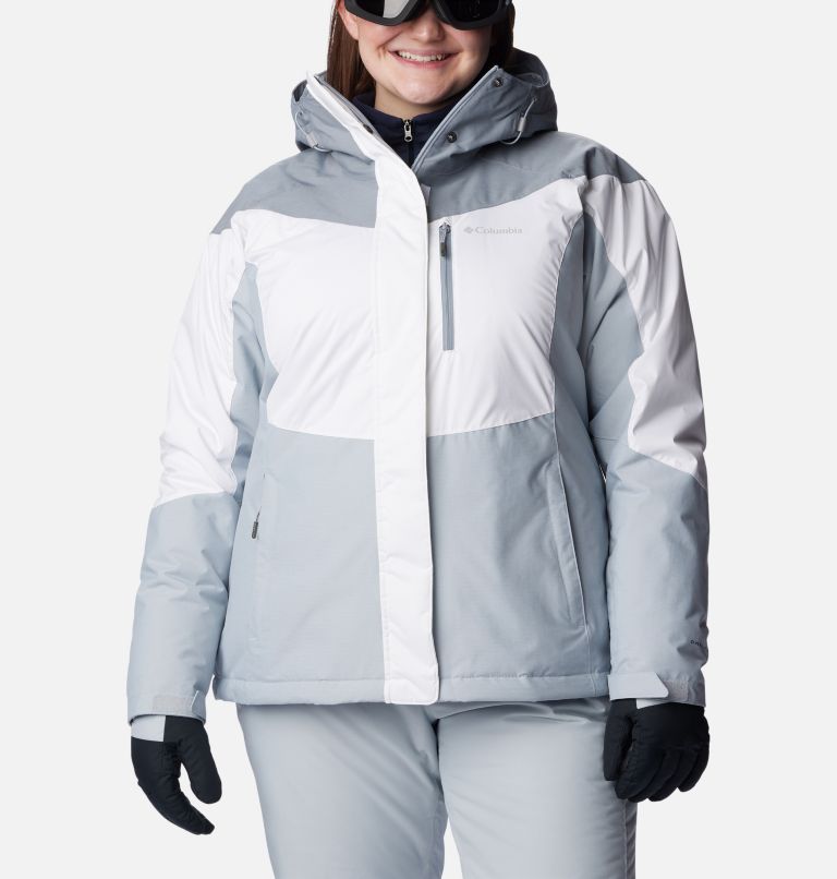 Women's Rosie Run Insulated Jacket - Plus Size, Color: White, Tradewinds Grey, Cirrus Grey, image 1