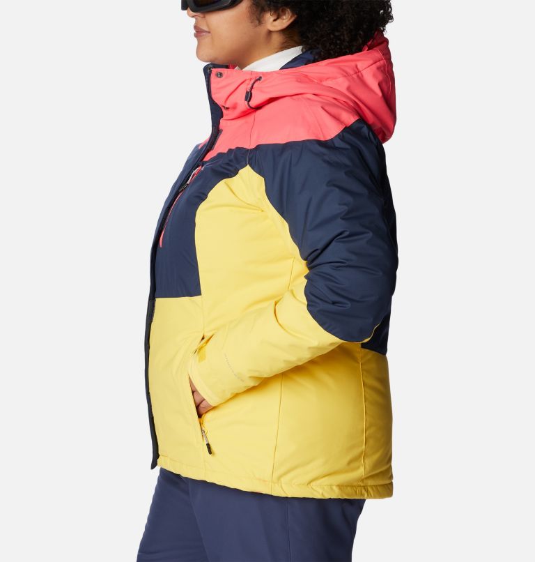 Thumbnail: Women's Rosie Run Insulated Jacket - Plus Size, Color: Nocturnal, Neon Sunrise, Sun Glow, image 3