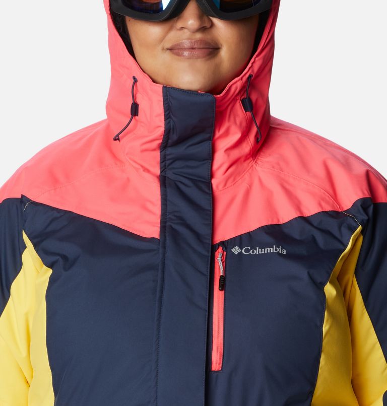 Women's Rosie Run Insulated Jacket - Plus Size, Color: Nocturnal, Neon Sunrise, Sun Glow, image 4