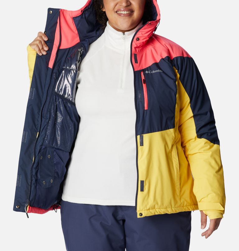 Thumbnail: Women's Rosie Run Insulated Jacket - Plus Size, Color: Nocturnal, Neon Sunrise, Sun Glow, image 5