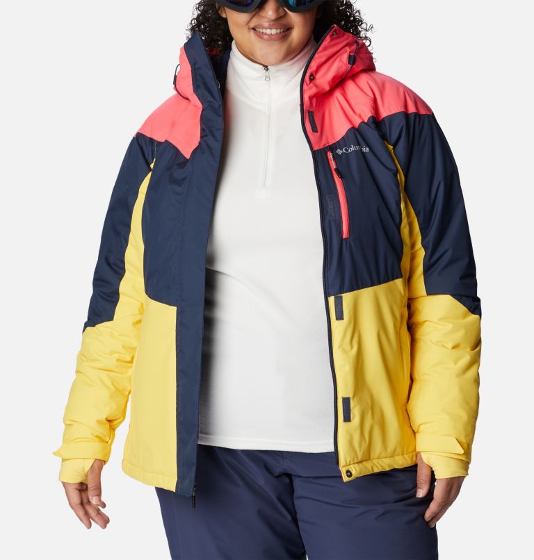 Women's Rosie Run Insulated Jacket - Plus Size, Color: Nocturnal, Neon Sunrise, Sun Glow, image 9