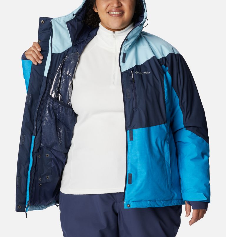 Thumbnail: Women's Rosie Run Insulated Jacket - Plus Size, Color: Nocturnal, Spring Blue Hthr, Blue Chill, image 5
