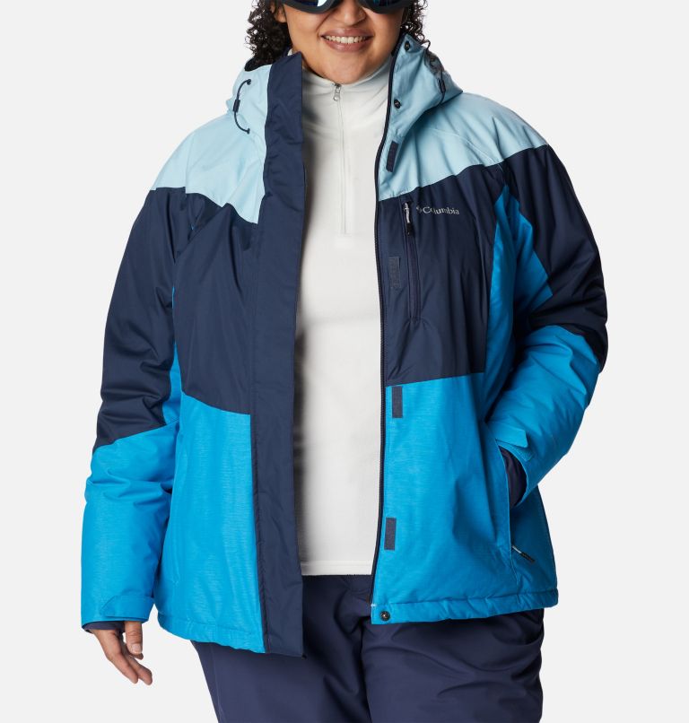 Thumbnail: Women's Rosie Run Insulated Jacket - Plus Size, Color: Nocturnal, Spring Blue Hthr, Blue Chill, image 10