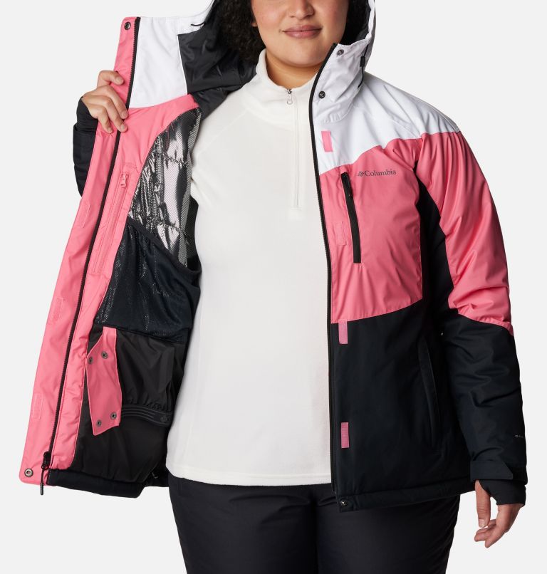 Women's Rosie Run Insulated Jacket - Plus Size, Color: Camellia Rose, White, Black, image 5