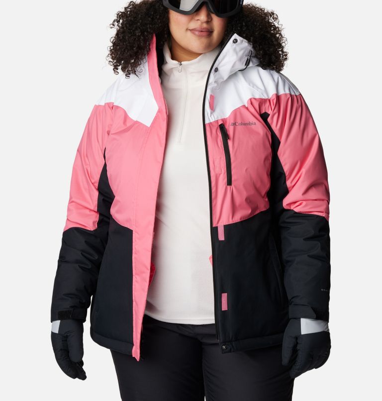 Women's Rosie Run Insulated Jacket - Plus Size, Color: Camellia Rose, White, Black, image 8