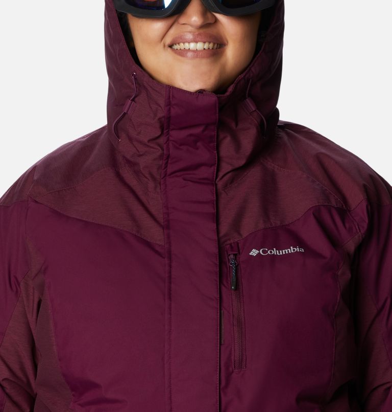 Women's Rosie Run Insulated Jacket - Plus Size, Color: Marionberry, Marionberry Heather, image 4