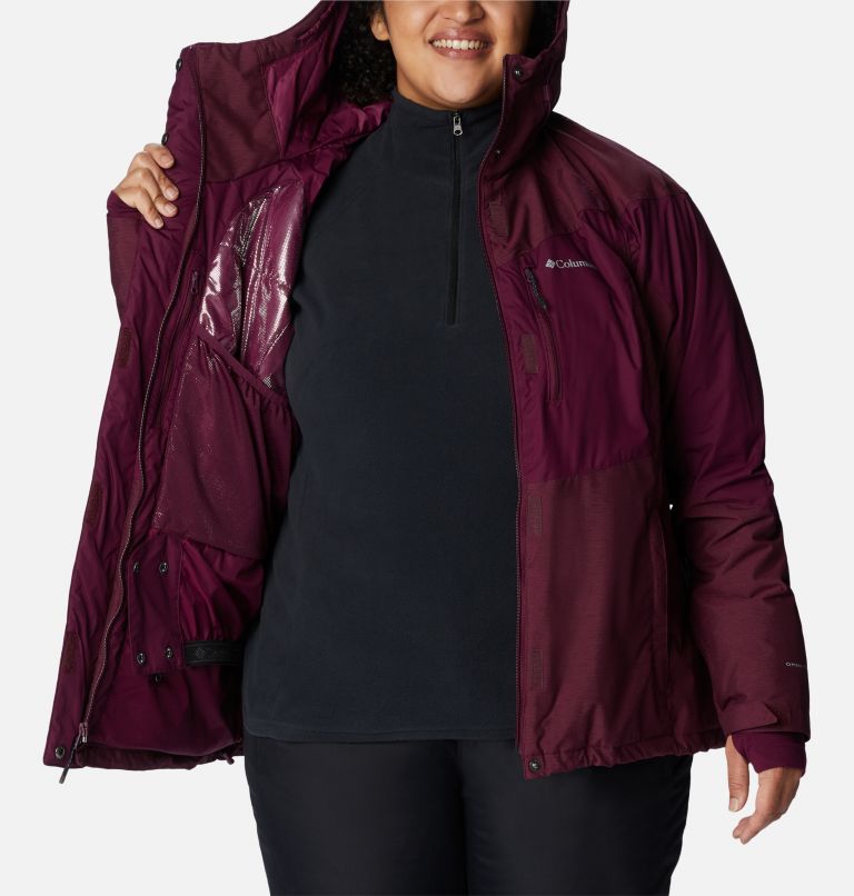 Thumbnail: Women's Rosie Run Insulated Jacket - Plus Size, Color: Marionberry, Marionberry Heather, image 5