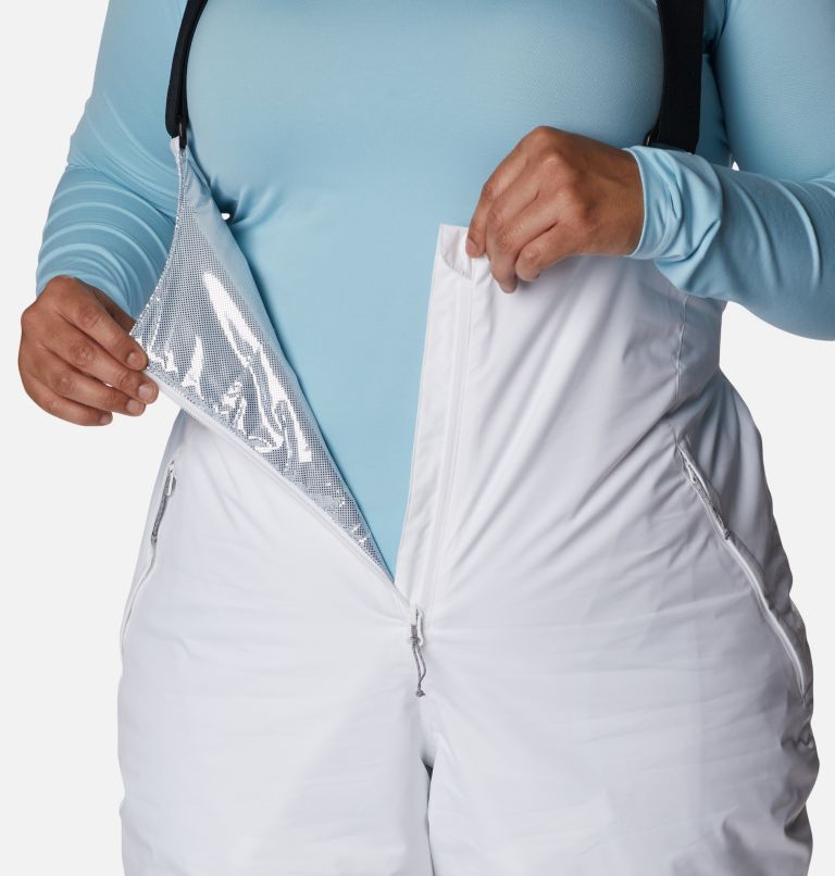 Thumbnail: Women's Iceventure Insulated Ski Bib - Plus Size, Color: White, image 6