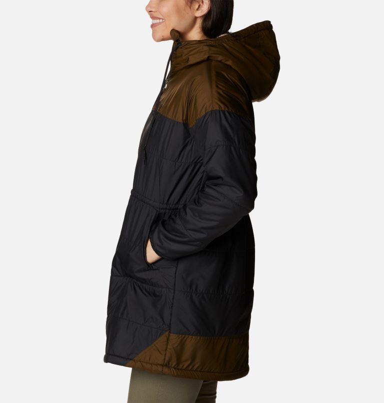 Veste longue en polaire Flash Challenger Femme, Color: Black, Olive Green, image 3