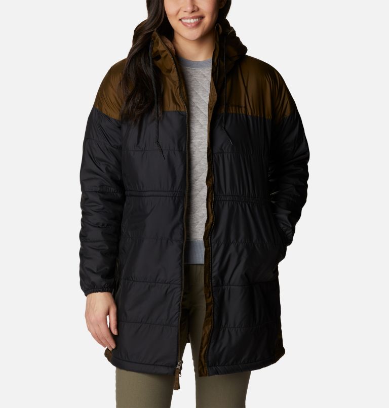 Veste longue en polaire Flash Challenger Femme, Color: Black, Olive Green, image 6