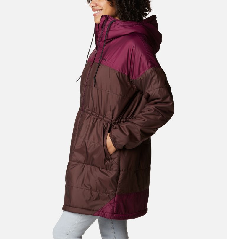 Women's Flash Challenger Sherpa Long Jacket, Color: New Cinder, Marionberry, image 3