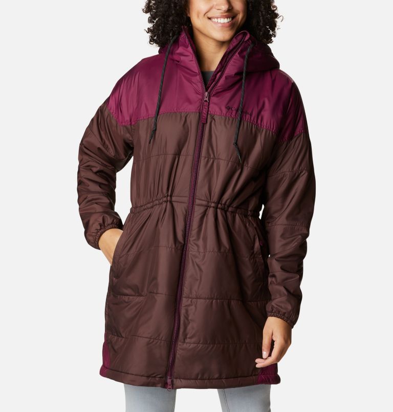 Women's Flash Challenger Sherpa Long Jacket, Color: New Cinder, Marionberry, image 1