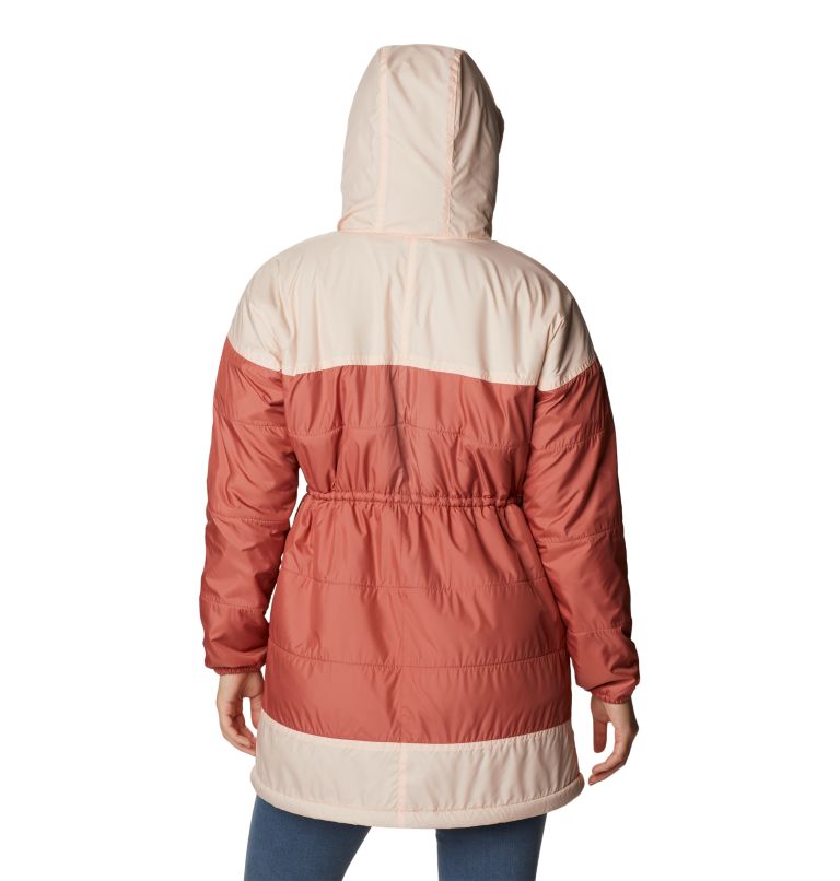 Women's Flash Challenger Sherpa Long Jacket, Color: Dark coral, Peach Blossom, image 2