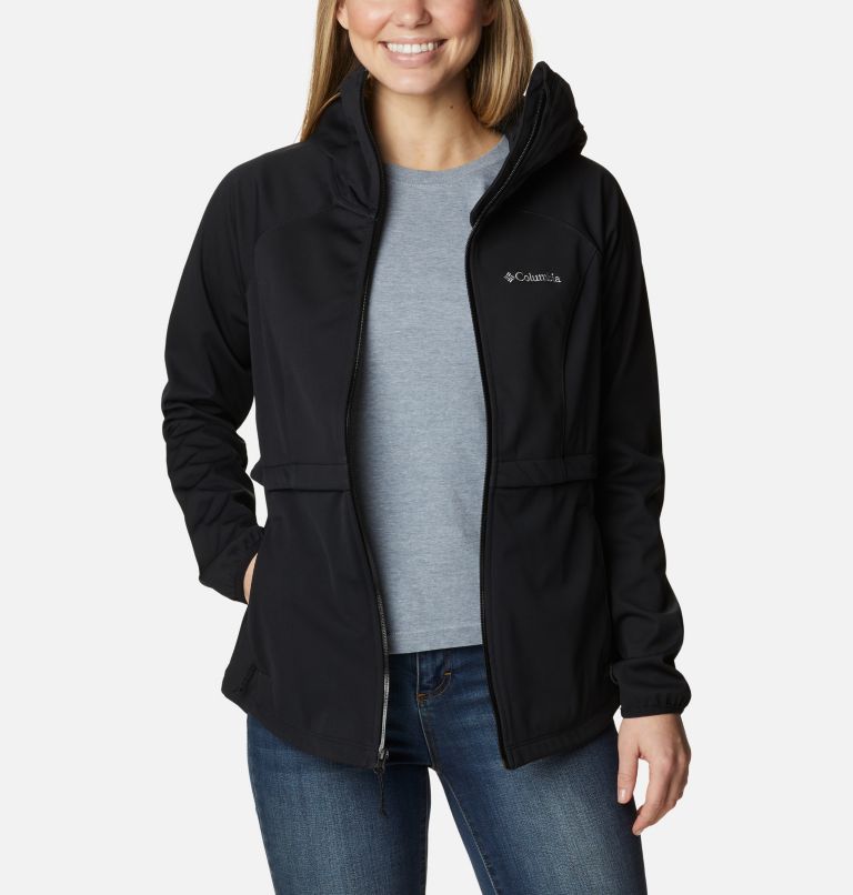Thumbnail: Women's Canyon Meadows Softshell Jacket, Color: Black, image 7