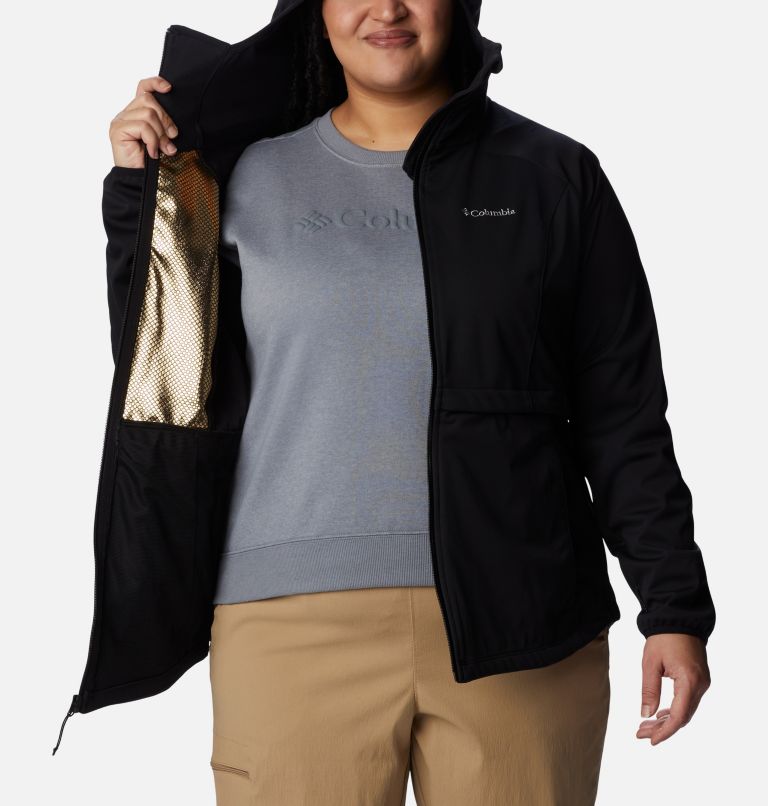 Women's Canyon Meadows Softshell Jacket - Plus Size, Color: Black, image 5