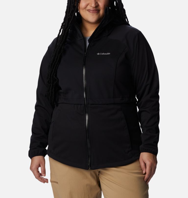 Women's Canyon Meadows Softshell Jacket - Plus Size, Color: Black, image 1
