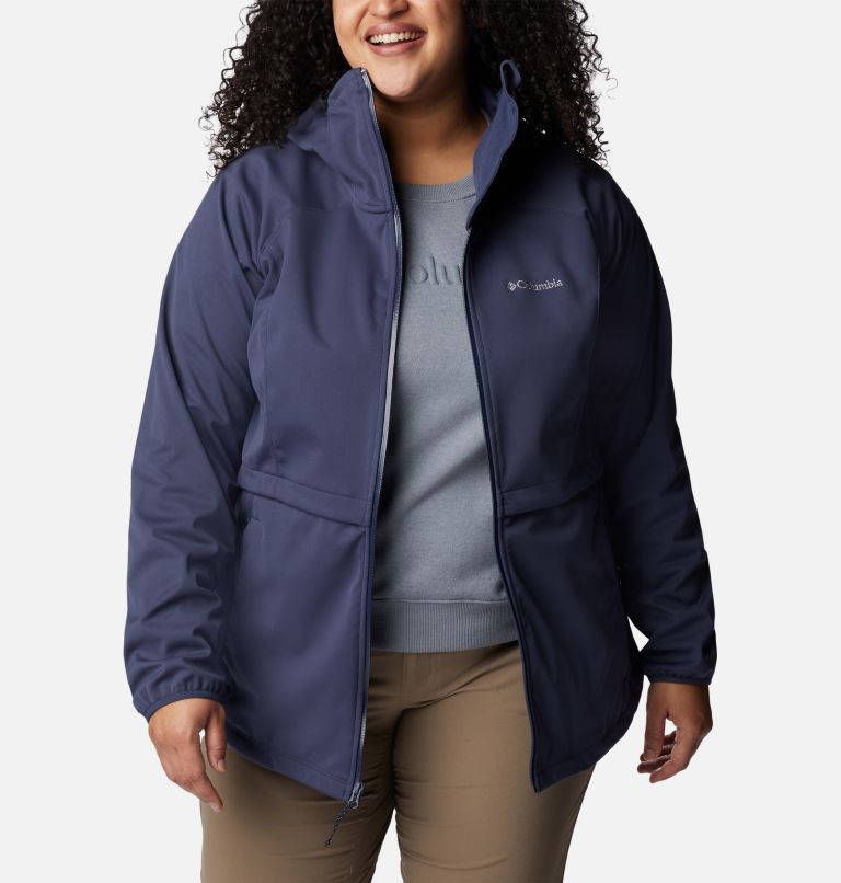 Thumbnail: Women's Canyon Meadows Softshell Jacket - Plus Size, Color: Nocturnal, image 7