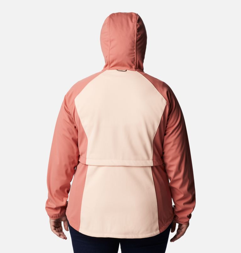 Thumbnail: Women's Canyon Meadows Omni-Heat Infinity Softshell Jacket - Plus Size, Color: Dark Coral, Peach Blossom, image 2