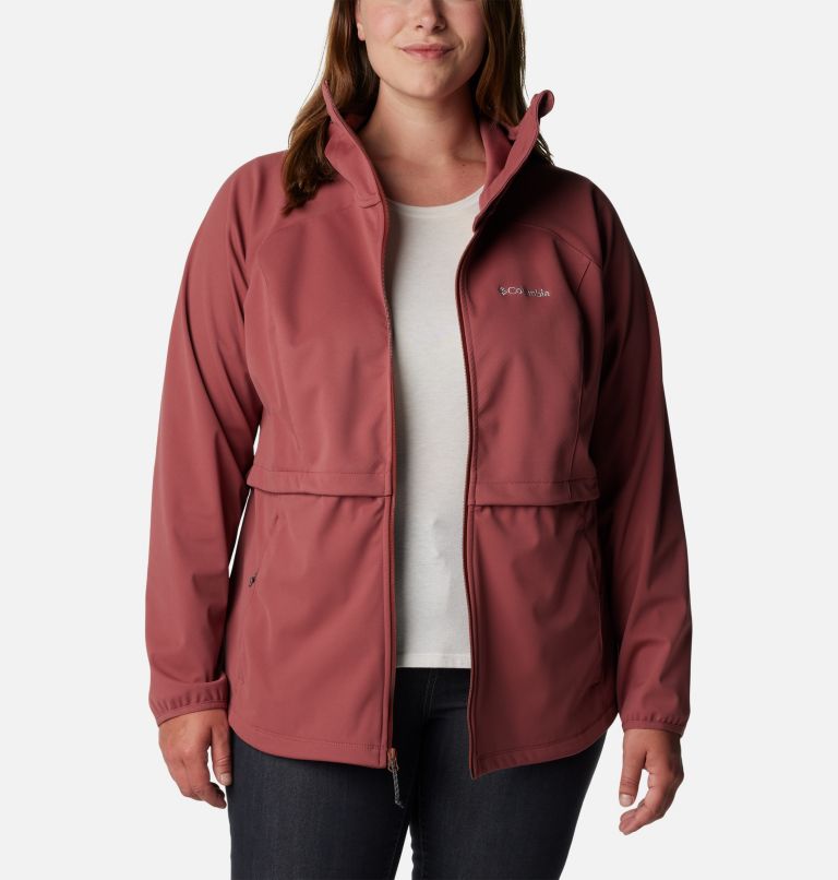 Thumbnail: Women's Canyon Meadows Softshell Jacket - Plus Size, Color: Beetroot, image 7