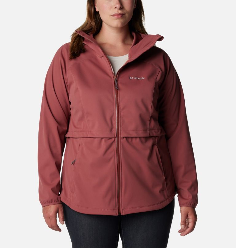 Thumbnail: Women's Canyon Meadows Softshell Jacket - Plus Size, Color: Beetroot, image 1