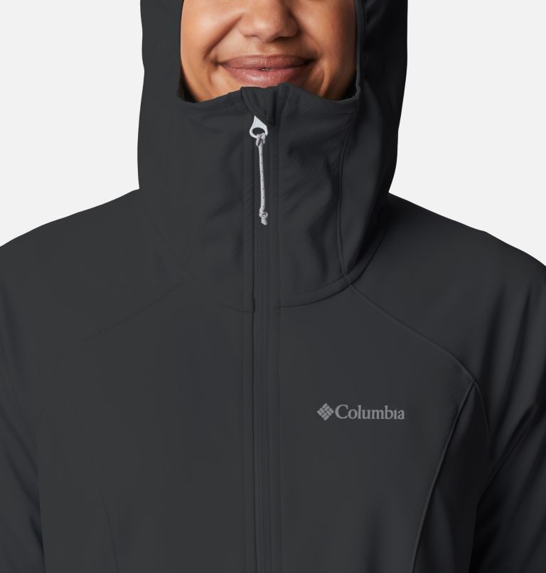 Thumbnail: Women's Canyon Meadows Softshell Hooded Walking Jacket, Color: Black, image 4