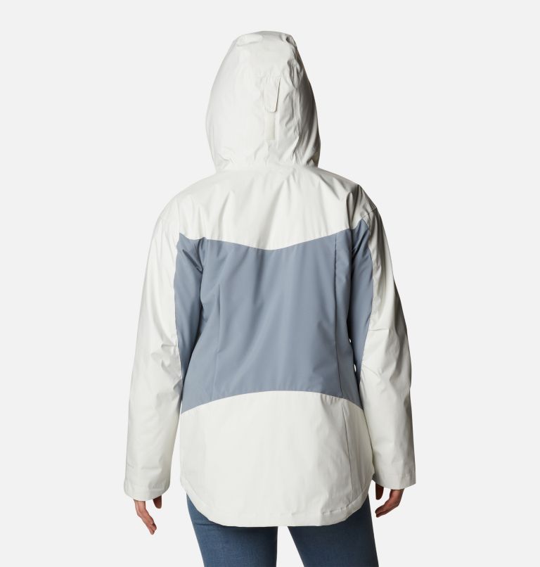 Thumbnail: Women's Point Park Insulated Jacket, Color: White Sheen, Tradewinds Grey, image 2
