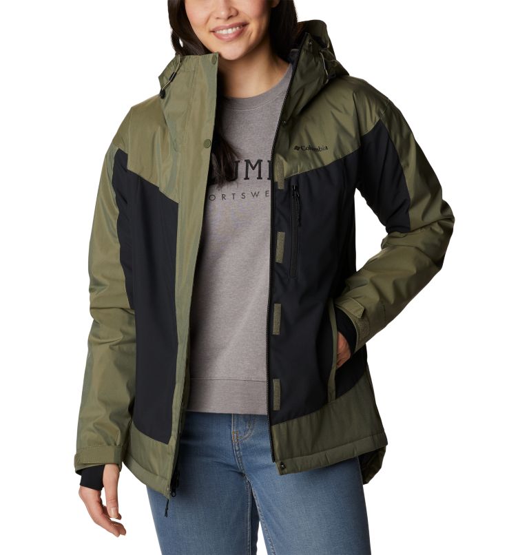 Thumbnail: Women's Point Park Insulated Jacket, Color: Stone Green Sheen, Black, image 8